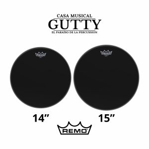 PARCHE DE TIMBAL REMO AMBASSADOR EBONY 13" - 14″ Y 15″ - PAR