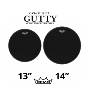PARCHE DE TIMBAL REMO AMBASSADOR EBONY 13" - 14″ - 15″ - PAR 13" Y 14"