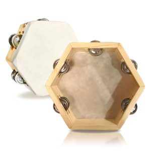 PANDERETA HEXAGONAL CUEROS 8" / PAX-8RMX