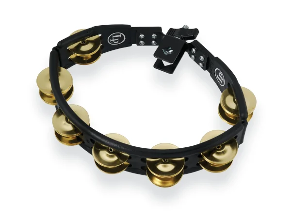 CYCLOPS MOUNTED LP TAMBOURINE BRASS BLACK LP175