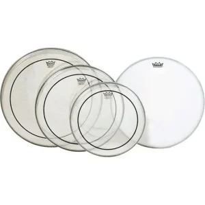 SET DE PARCHES REMO PINSTRIPE CLEAR 10, 12, 14 Y 14"/ PP-0110-PS