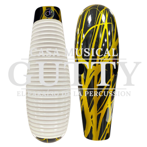GÜIRO DE FIBRA PROFESIONAL+MASO CP / 6 DISEÑOS - DRAPPEADO AMARILLO