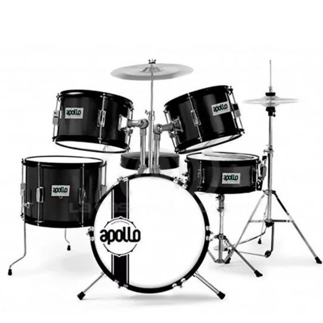 BATERIA DE NIÑO APOLLO NEGRO JUNIOR 5 PCS / EBNI5N