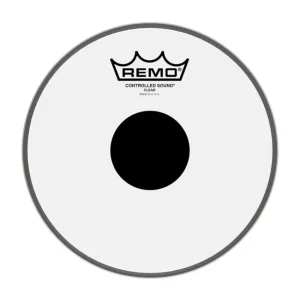 PARCHE 10″ CONTROLLED SOUND CLEAR BLACK DOT REMO /CS-0310-10