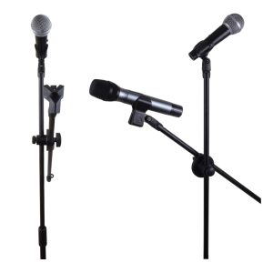 ATRIL DE MICROFONO C/BOOM (x2) HONDO / HNMS-BK